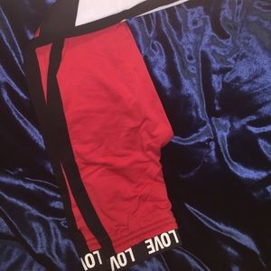 Red love sweat pants